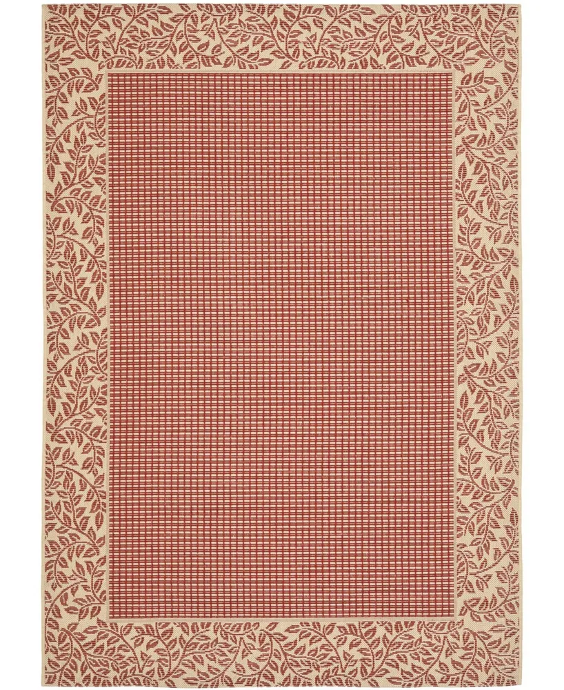 Safavieh Courtyard CY0727 Red and Natural 2' x 3'7" Outdoor Area Rug