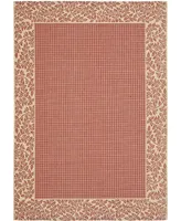 Safavieh Courtyard CY0727 Red and Natural 2' x 3'7" Outdoor Area Rug