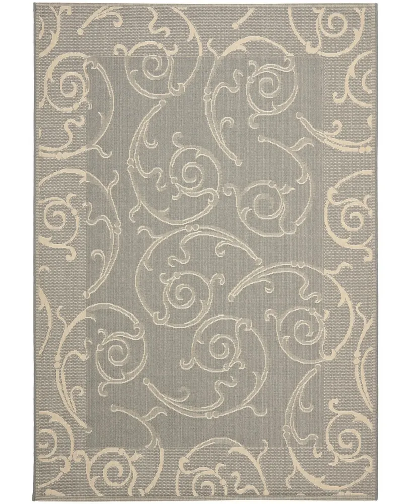 Safavieh Courtyard CY2665 Grey and Natural 2'3" x 10' Sisal Weave Runner Outdoor Area Rug