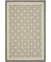 Safavieh Courtyard CY7810 Anthracite and Light Gray 6'7" x 9'6" Outdoor Area Rug