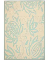 Safavieh Courtyard CY6109 Cream and Aqua 8' x 11' Outdoor Area Rug