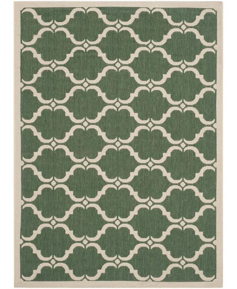 Safavieh Courtyard CY6009 Dark Green and Beige 5'3" x 7'7" Outdoor Area Rug