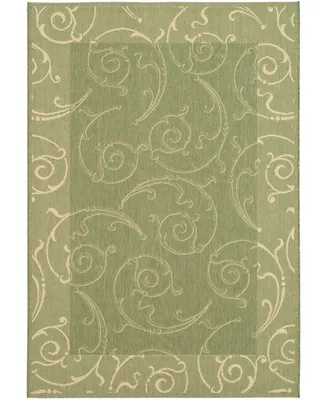 Safavieh Courtyard CY2665 Olive and Natural 4' x 5'7" Outdoor Area Rug