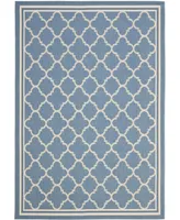 Safavieh Courtyard CY6918 Blue and Beige 8' x 11' Sisal Weave Outdoor Area Rug