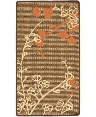 Safavieh Courtyard CY4038 Brown Natural and Terracotta 6'7" x 6'7" Square Outdoor Area Rug