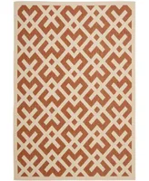 Safavieh Courtyard CY6915 Terracotta and Bone 9' x 12' Outdoor Area Rug