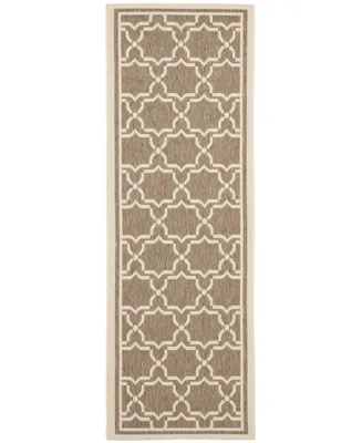 Safavieh Courtyard CY6916 and Bone 2'3" x 10' Runner Outdoor Area Rug