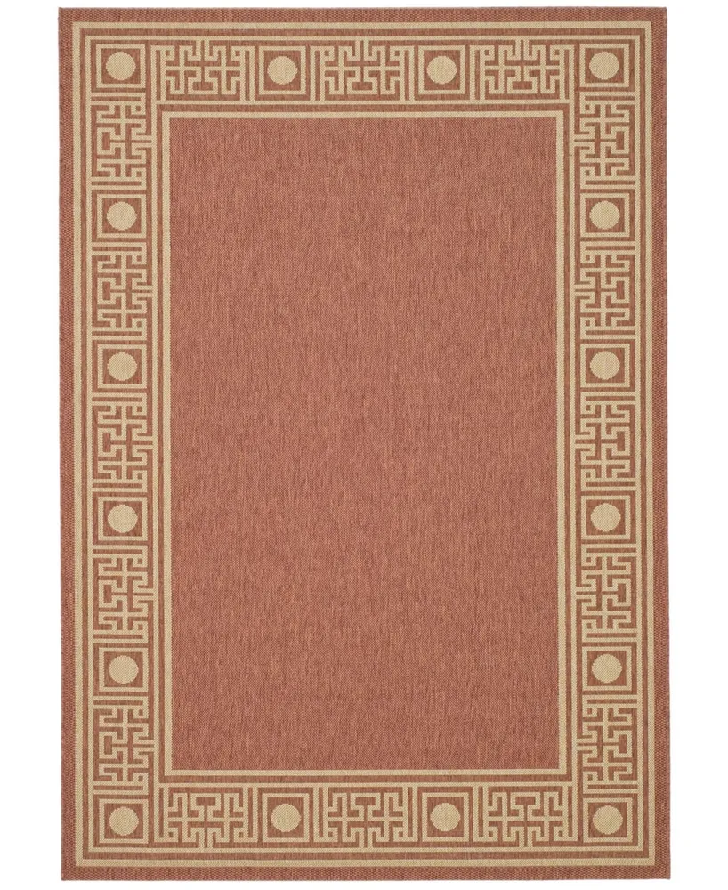 Safavieh Courtyard CY5143 Rust and Sand 4' x 5'7" Outdoor Area Rug