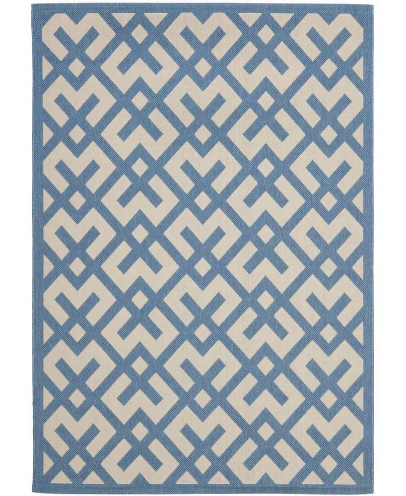 Safavieh Courtyard CY6915 Beige and Blue 8' x 11' Outdoor Area Rug