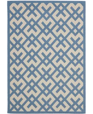 Safavieh Courtyard CY6915 Beige and Blue 8' x 11' Outdoor Area Rug