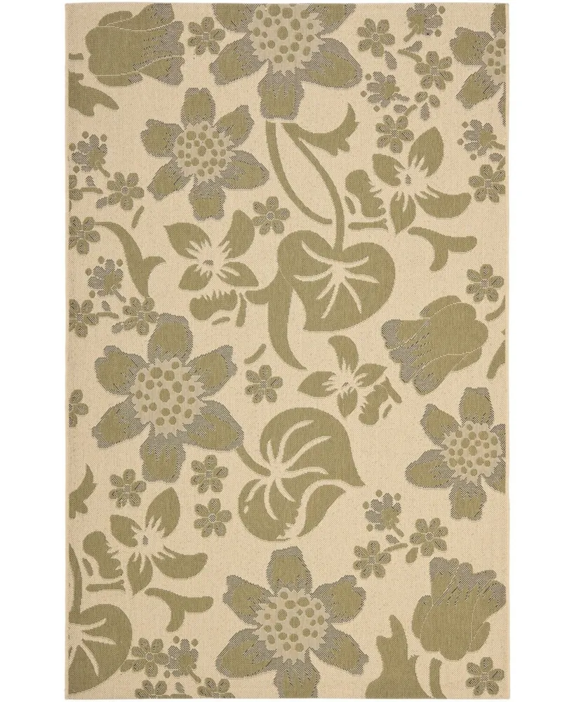 Safavieh Courtyard CY7014 Cream and Green 8' x 11' Outdoor Area Rug