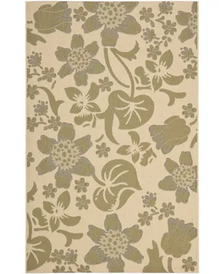 Safavieh Courtyard CY7014 Cream and Green 8' x 11' Outdoor Area Rug