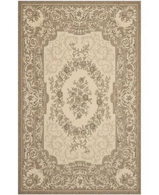 Safavieh Courtyard CY7208 Creme and Brown 9' x 12' Sisal Weave Outdoor Area Rug