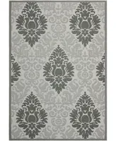 Safavieh Courtyard CY7133 Light Gray and Anthracite 6'7" x 9'6" Sisal Weave Outdoor Area Rug