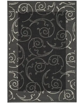 Safavieh Courtyard CY2665 Black and Sand 2'3" x 14' Runner Outdoor Area Rug