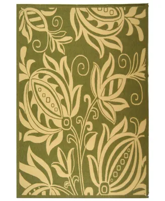 Safavieh Courtyard CY2961 Olive and Natural 2'3" x 14' Runner Outdoor Area Rug