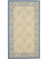 Safavieh Courtyard CY1502 Natural and Blue 9' x 12' Outdoor Area Rug