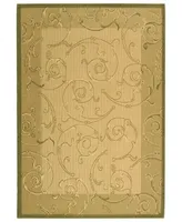 Safavieh Courtyard CY2665 Natural and Olive 7'10" x 7'10" Square Outdoor Area Rug