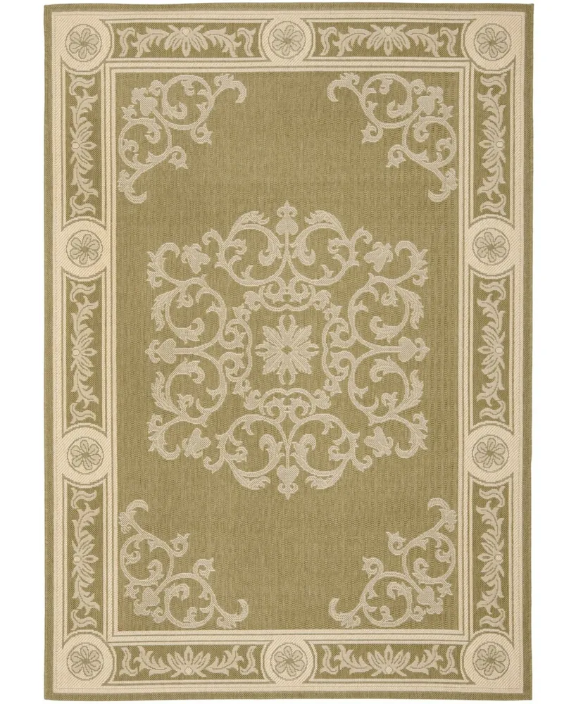 Safavieh Courtyard CY2914 Olive and Natural 2'3" x 6'7" Runner Outdoor Area Rug