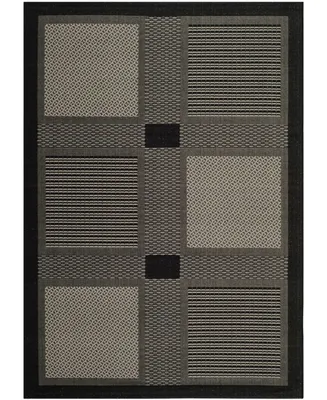 Safavieh Courtyard CY1928 Black and Sand 2'3" x 10' Sisal Weave Runner Outdoor Area Rug