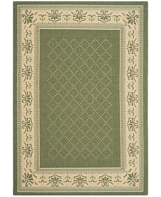 Safavieh Courtyard CY0901 Olive and Natural 2'3" x 10' Runner Outdoor Area Rug