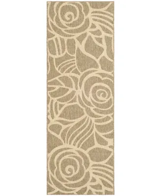 Safavieh Courtyard CY5141 Coffee and Sand 2'7" x 8'2" Runner Outdoor Area Rug