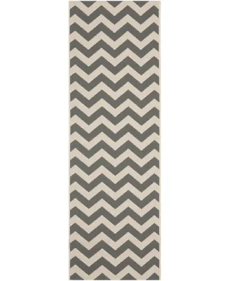 Safavieh Courtyard CY6244 Grey and Beige 2'3" x 12' Runner Outdoor Area Rug