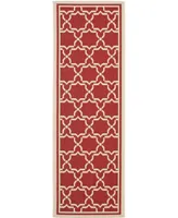 Safavieh Courtyard CY6916 Red and Bone 2'3" x 8' Runner Outdoor Area Rug