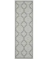 Safavieh Courtyard CY7938 Light Grey and Anthracite 2'3" x 10' Sisal Weave Runner Outdoor Area Rug