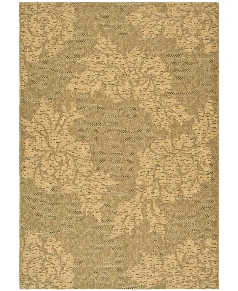 Safavieh Courtyard CY6957 Gold and Natural 4' x 5'7" Outdoor Area Rug