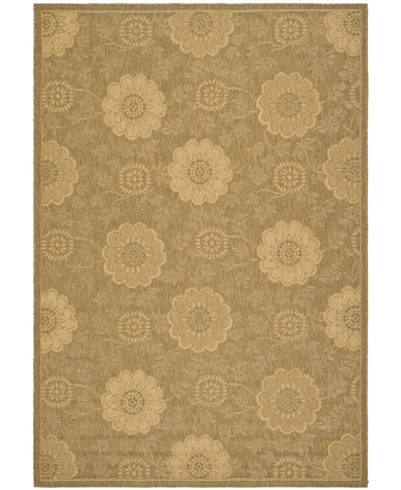 Safavieh Courtyard CY6948 Gold and Natural 2'7" x 5' Outdoor Area Rug