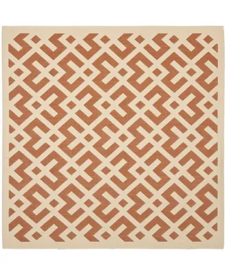 Safavieh Courtyard CY6915 Terracotta and Bone 4' x 4' Square Outdoor Area Rug