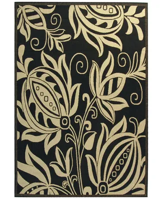 Safavieh Courtyard CY2961 Black and Sand 8' x 11' Outdoor Area Rug