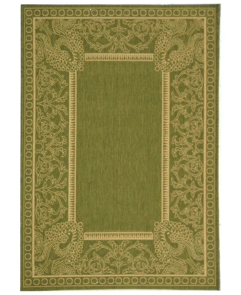 Safavieh Courtyard CY2965 Olive and Natural 8' x 11' Outdoor Area Rug