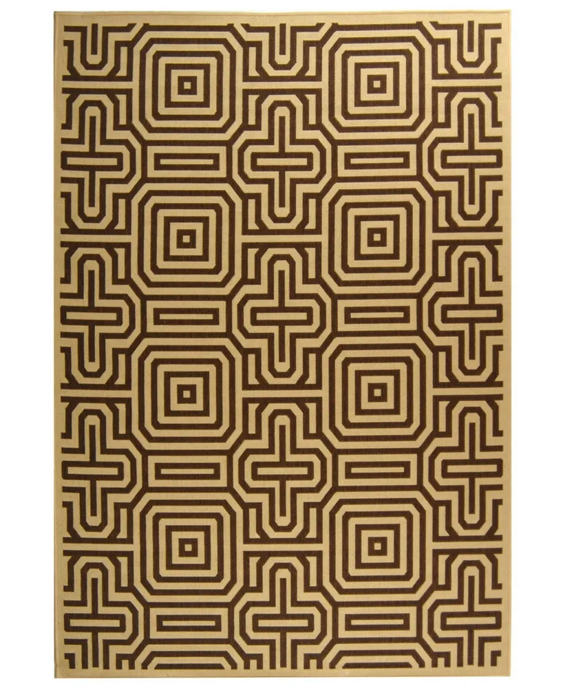 Safavieh Courtyard CY2962 Natural and Brown 2'3" x 6'7" Runner Outdoor Area Rug