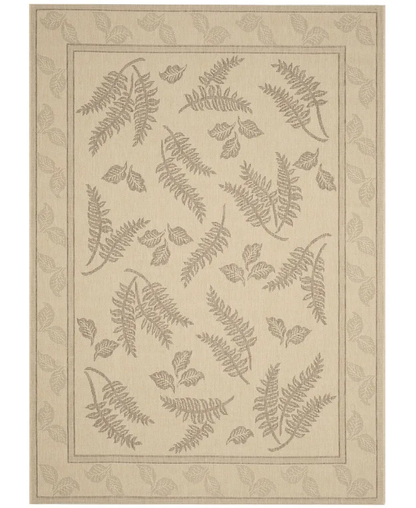 Safavieh Courtyard CY0772 Natural and Brown 2'7" x 5' Outdoor Area Rug