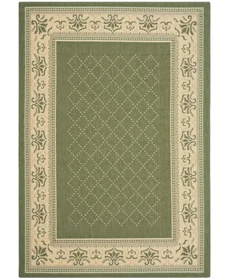 Safavieh Courtyard CY0901 Olive and Natural 2'3" x 6'7" Runner Outdoor Area Rug