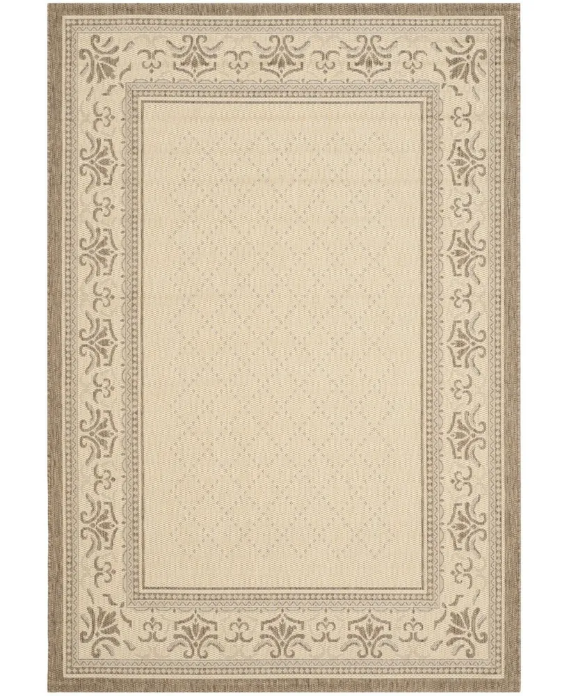 Safavieh Courtyard CY0901 Natural and 6'7" x 9'6" Outdoor Area Rug