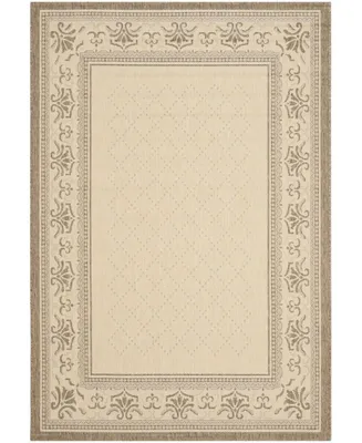 Safavieh Courtyard CY0901 Natural and 6'7" x 9'6" Outdoor Area Rug