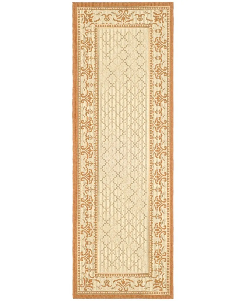 Safavieh Courtyard CY0901 Natural and Terra 5'3" x 7'7" Outdoor Area Rug