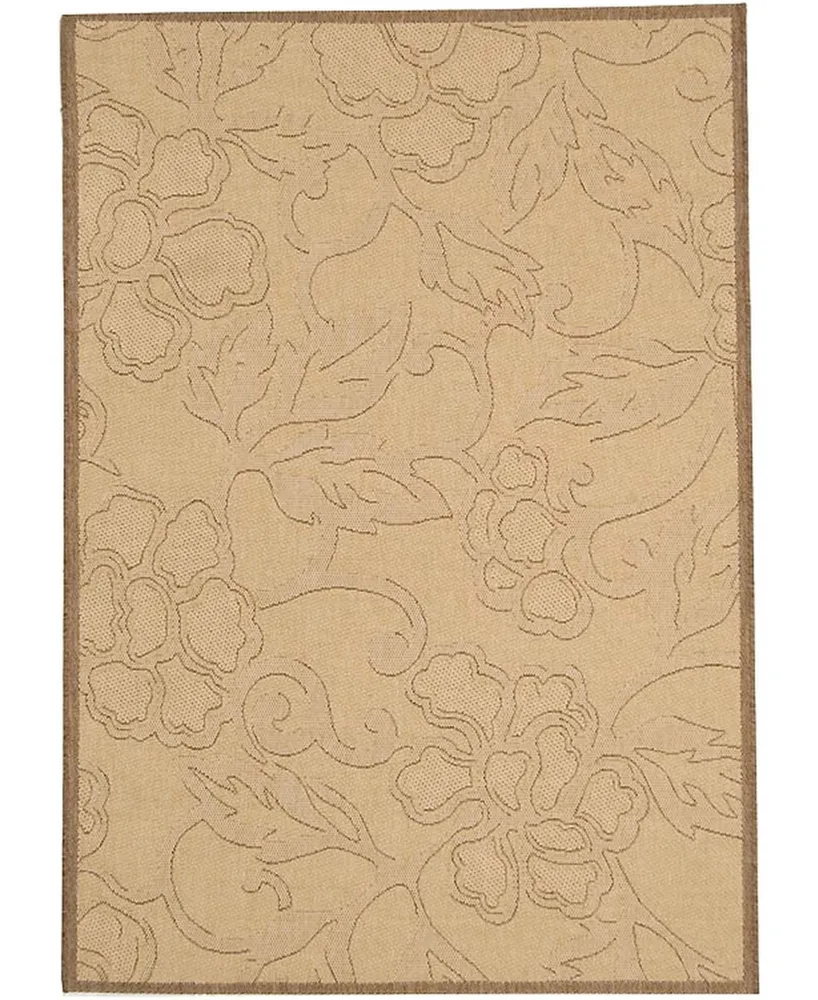 Safavieh Courtyard CY2726 Natural and Brown 6'7" x 9'6" Outdoor Area Rug