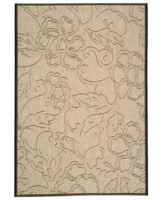 Safavieh Courtyard CY2726 Sand and Black 2'3" x 6'7" Runner Outdoor Area Rug