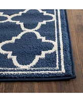 Safavieh Amherst AMT422 Navy and Beige 2'3" x 9' Runner Area Rug