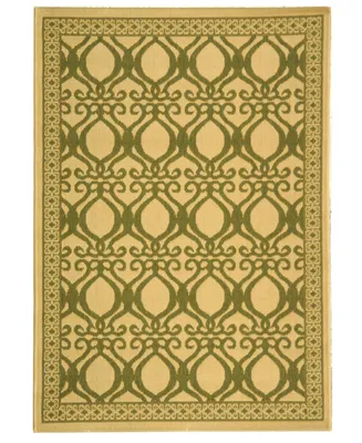 Safavieh Courtyard CY3040 Natural and Olive 5'3" x 7'7" Outdoor Area Rug