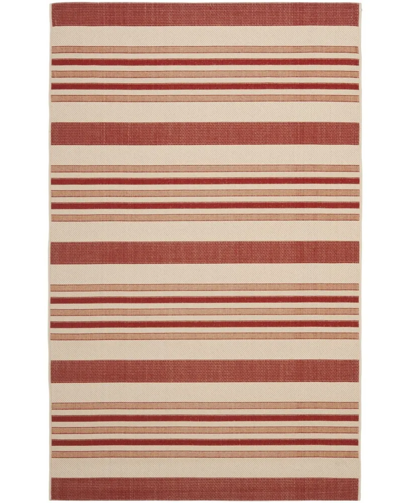 Safavieh Courtyard CY7062 Beige and Red 2'7" x 5' Outdoor Area Rug