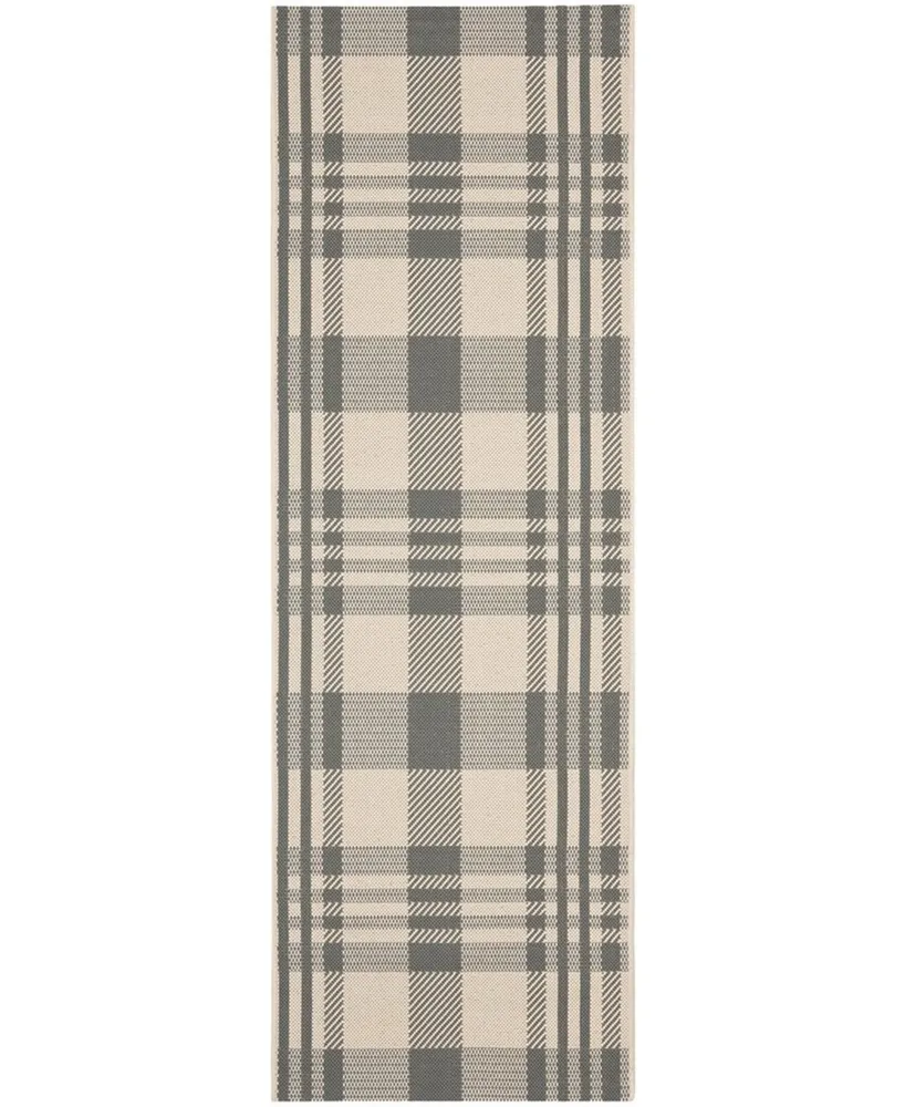 Black & Bone Plaid Outdoor Rug - Safavieh.com