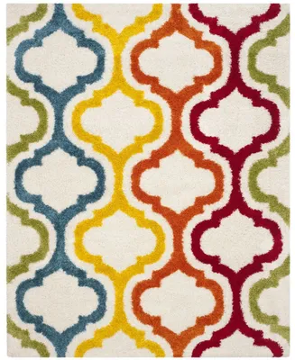 Safavieh Shag Kids SGK561 Ivory and Multi 8'6" x 12' Area Rug