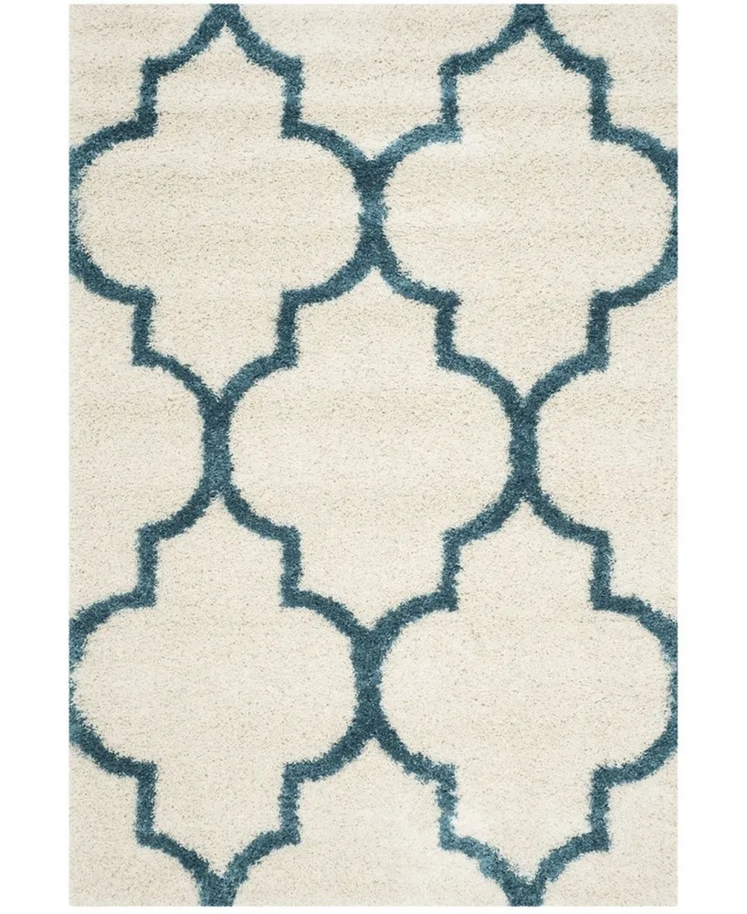 Safavieh Shag Kids SGK566 Ivory and Blue 4' x 6' Area Rug