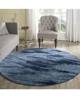 Safavieh Retro RET2891 Light Blue and Blue 6' x 6' Round Area Rug