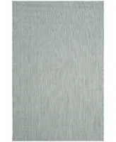 Safavieh Courtyard CY8022 Aqua and Gray 4' x 5'7" Sisal Weave Outdoor Area Rug